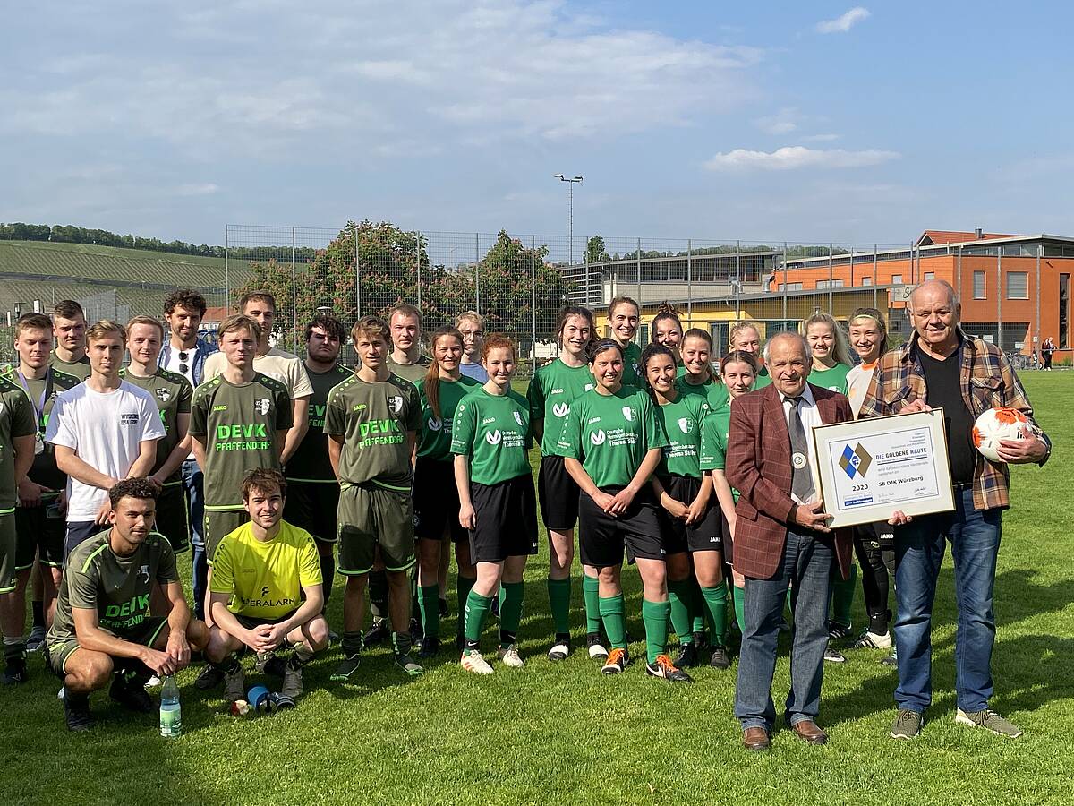 Auszeichnung Goldene Raute für die Fußballabteilung der DJK Würzburg